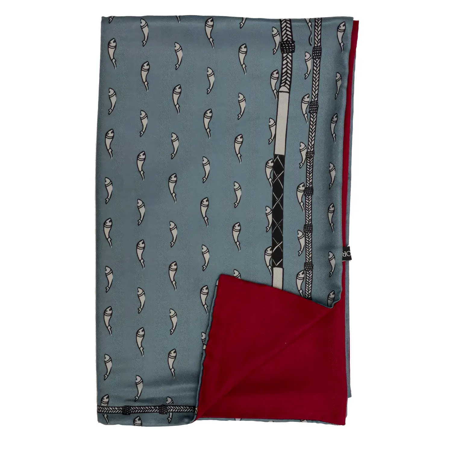 شال دورو زمرد آبی قرمز