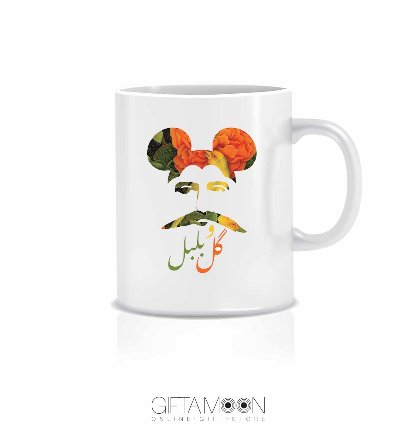 ماگ سرامیکی گل و بلبل گیفتمون